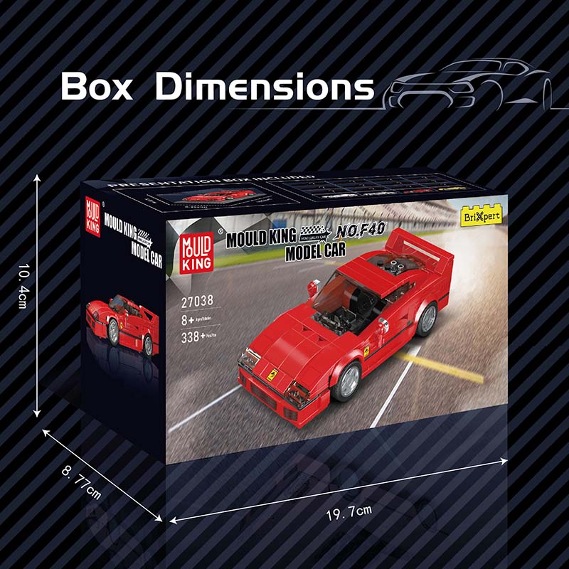 Mould King 27038 Rosso Corsa F40 338 PCS