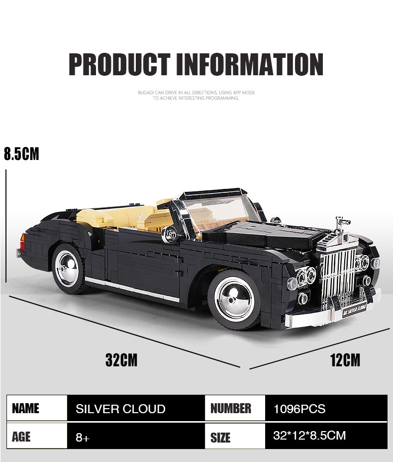 Mould King 10006 1964 RR Sliver Cloud 1096 PCS
