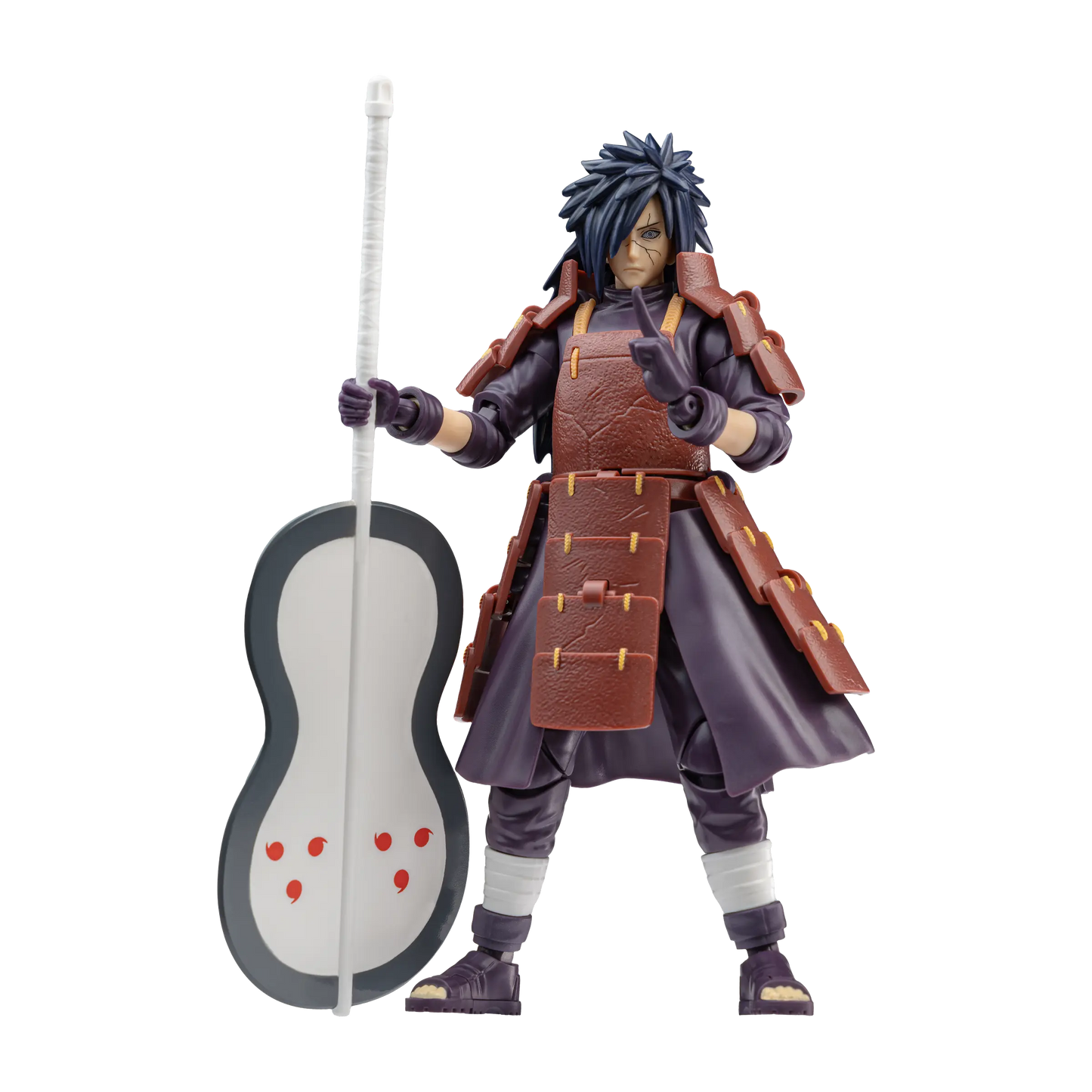 Naruto Champion Class 05 figure of Madara Uchiha Reanimation by Blokees, detailed anime character collectible on a stand.