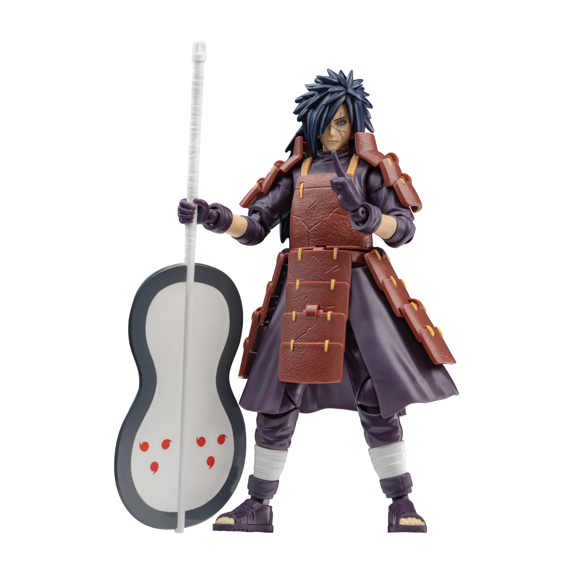Naruto Champion Class 05 figure of Madara Uchiha Reanimation by Blokees, detailed anime character collectible on a stand.