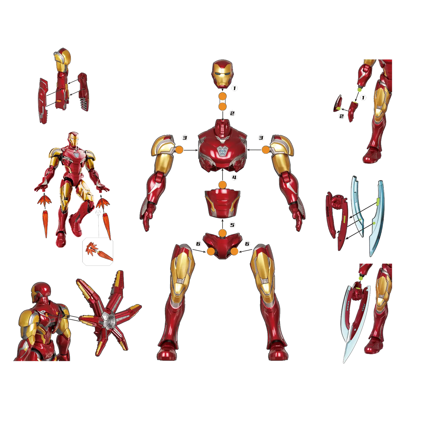 Marvel Infinity Saga Champion Class 01 Iron Man MK85 Model Kits | Blokees