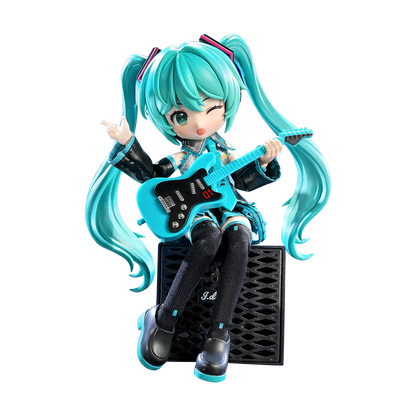 Blokees DaaLaMode Series Hatsune Miku official outfit displayed on a figure, featuring vibrant teal hair and detailed costume elements.