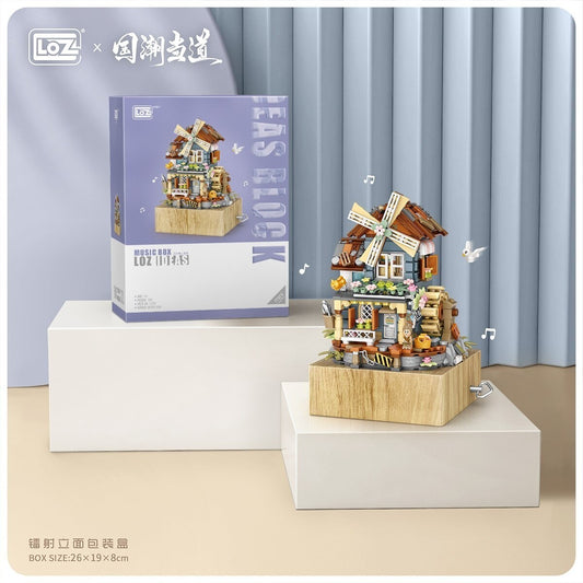 LOZ 1239 Ideas Windmill Music Box 799 PCS