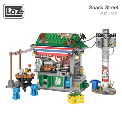 LOZ 1253 Hong Kong Street Food Stall Block 665 PCS