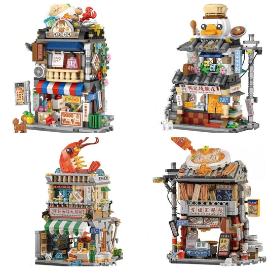 LOZ 1290-1293 Mini Hong Kong Food Store House