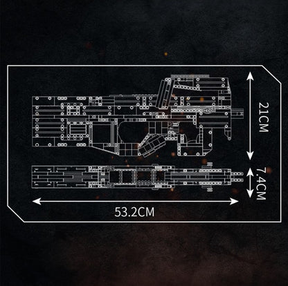 Mould King 14018 P90 Submachine Gun with Motor 1589 pcs