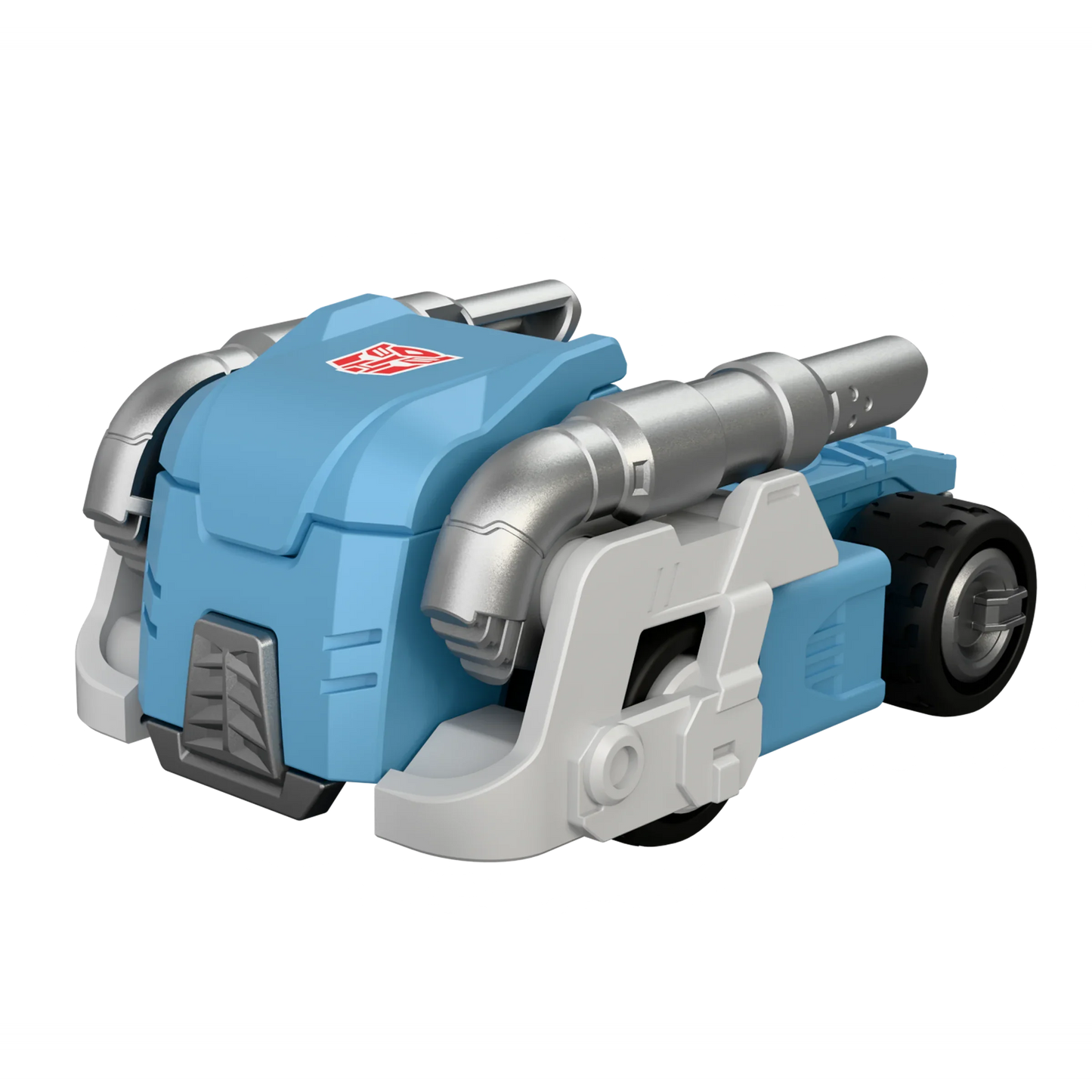 Blokees Transformers C02 Wreck'N Rule wheel showing detailed design with metallic finish for action figures or collectibles.