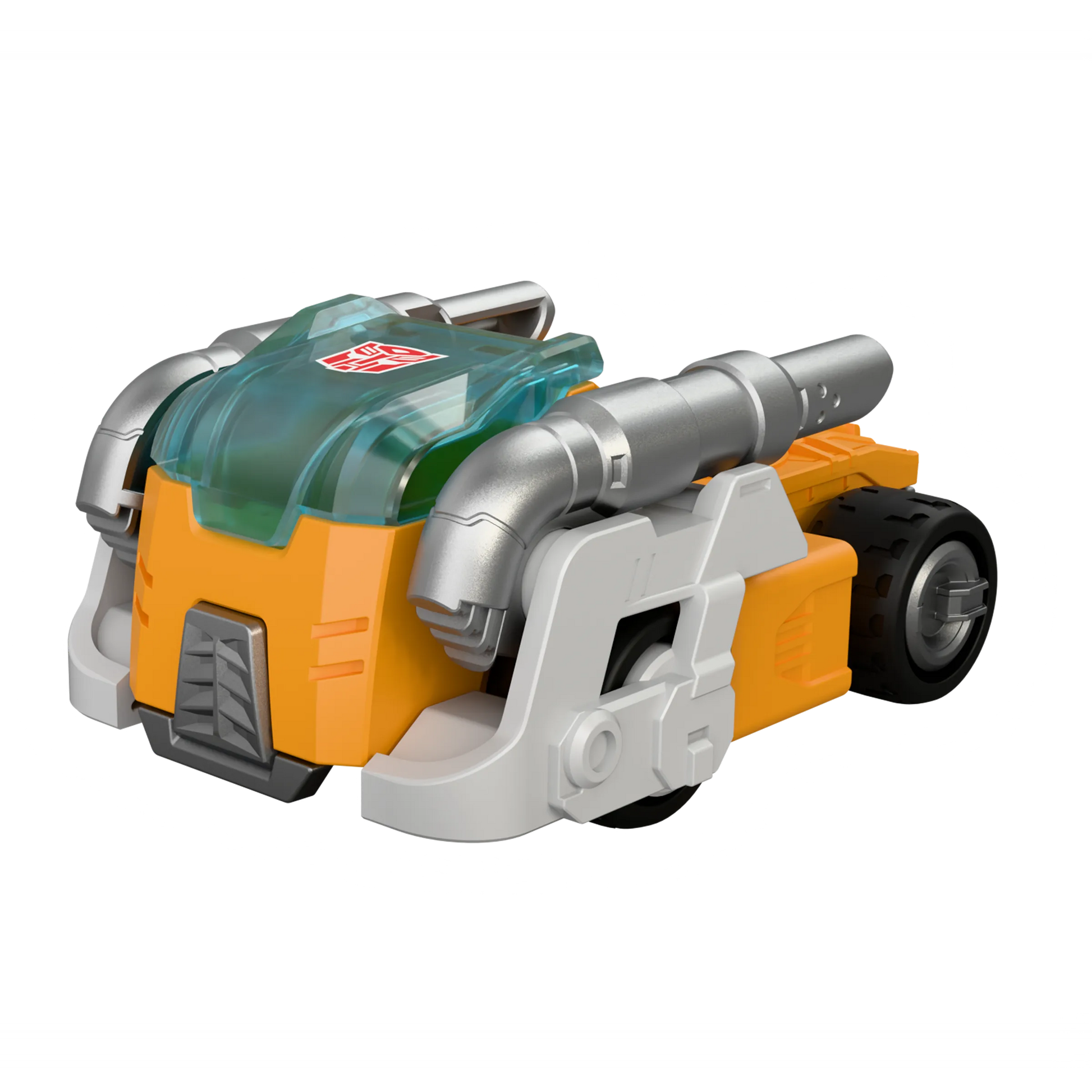 Blokees Transformers C02 Wreck'N Rule wheel featuring detailed robot-themed design on black background.