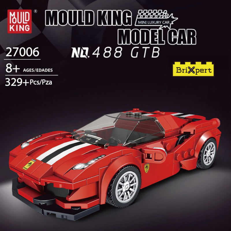 Mould King 27006 The 488 GTB Mini Sports Car 329 PCS