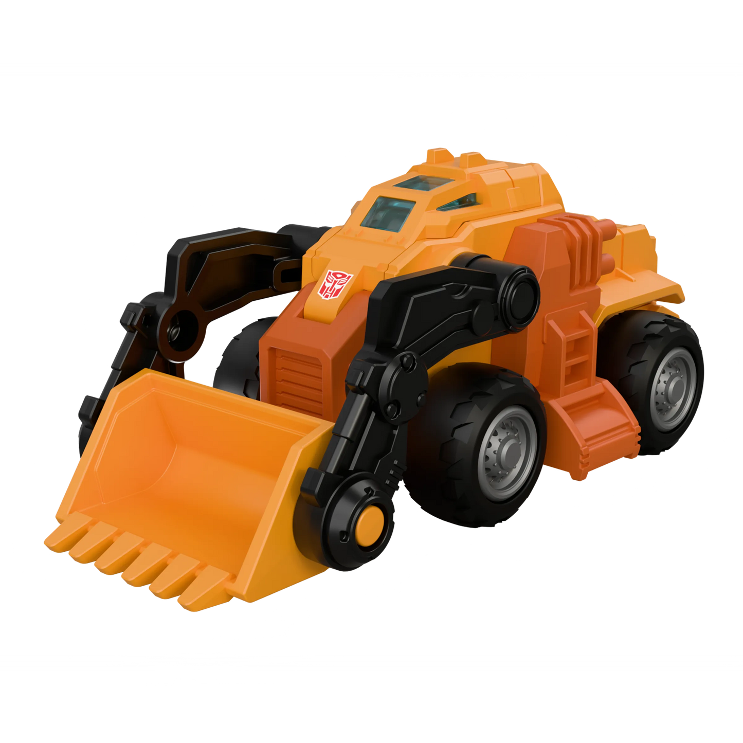 Blokees Transformers C02 Wreck'N Rule wheel showcasing detailed design and vibrant colors on a sleek toy vehicle wheel.
