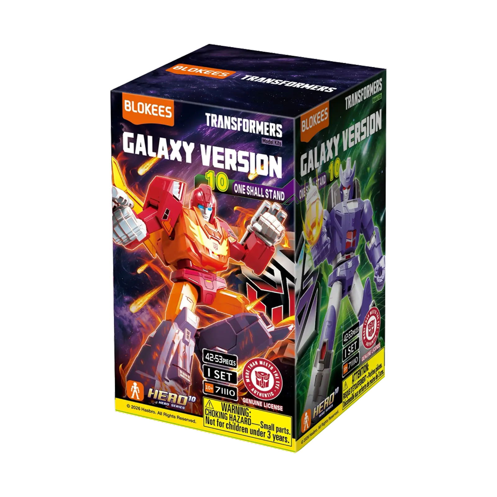 Blokees Transformers Galaxy Version 10 One Shall Stand action figure with detailed robot design and vibrant colors.