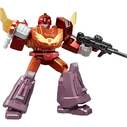 Blokees Transformers Galaxy Version 10 One Shall Stand action figure with intricate robot design and metallic finish.