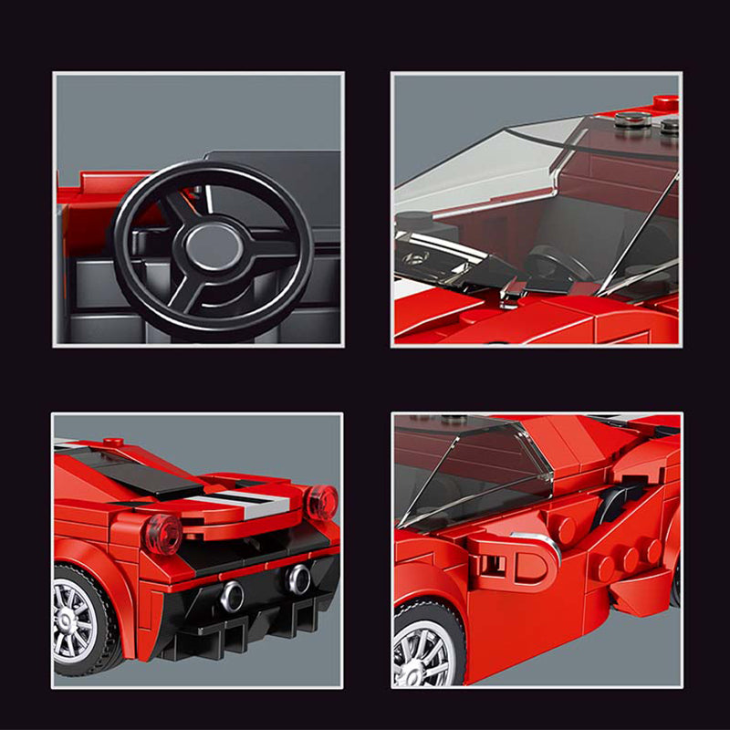 Mould King 27006 The 488 GTB Mini Sports Car 329 PCS