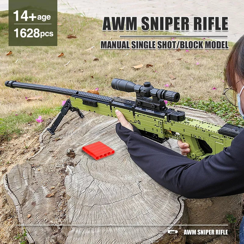 Mould King 14010 AWM Sniper Rifle with 1628 Pieces