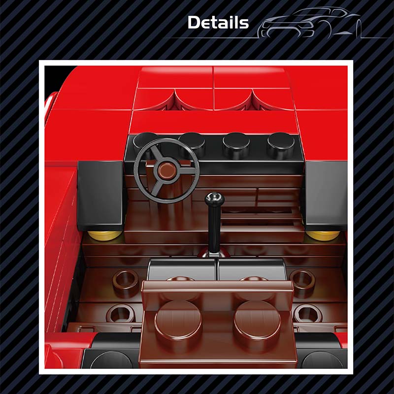 Mould King 27038 Rosso Corsa F40 338 PCS