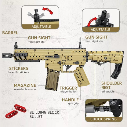 Mould King 14015 Scar Rifle 1369 PCS