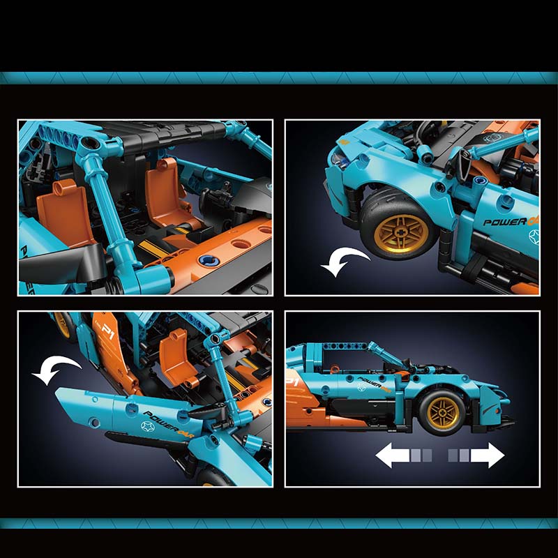 Mould King 13174 P1-GTR Sports Car Model 936 PCS