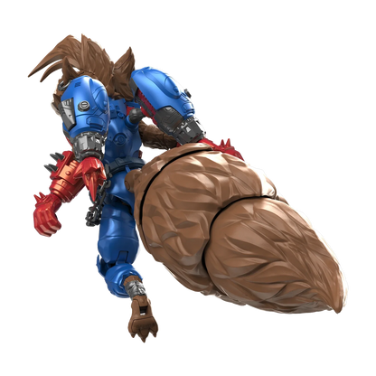 Marvel Rivals Champion Class 09 Rocket Raccoon action figure by Blokees, featuring Rocket Raccoon in detailed superhero costume.