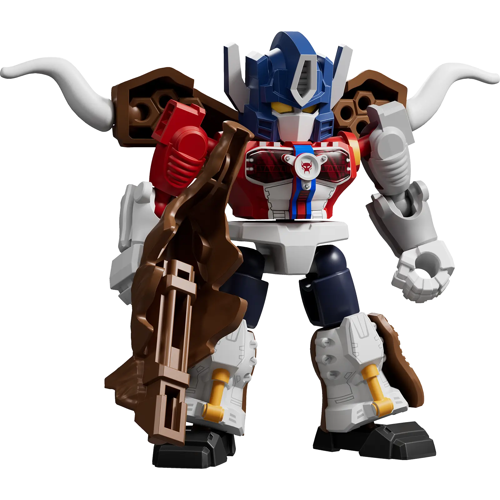 Blokees Transformers Defender Version 07 Power of the Beast action figure with detailed robot and beast design on a plain background.