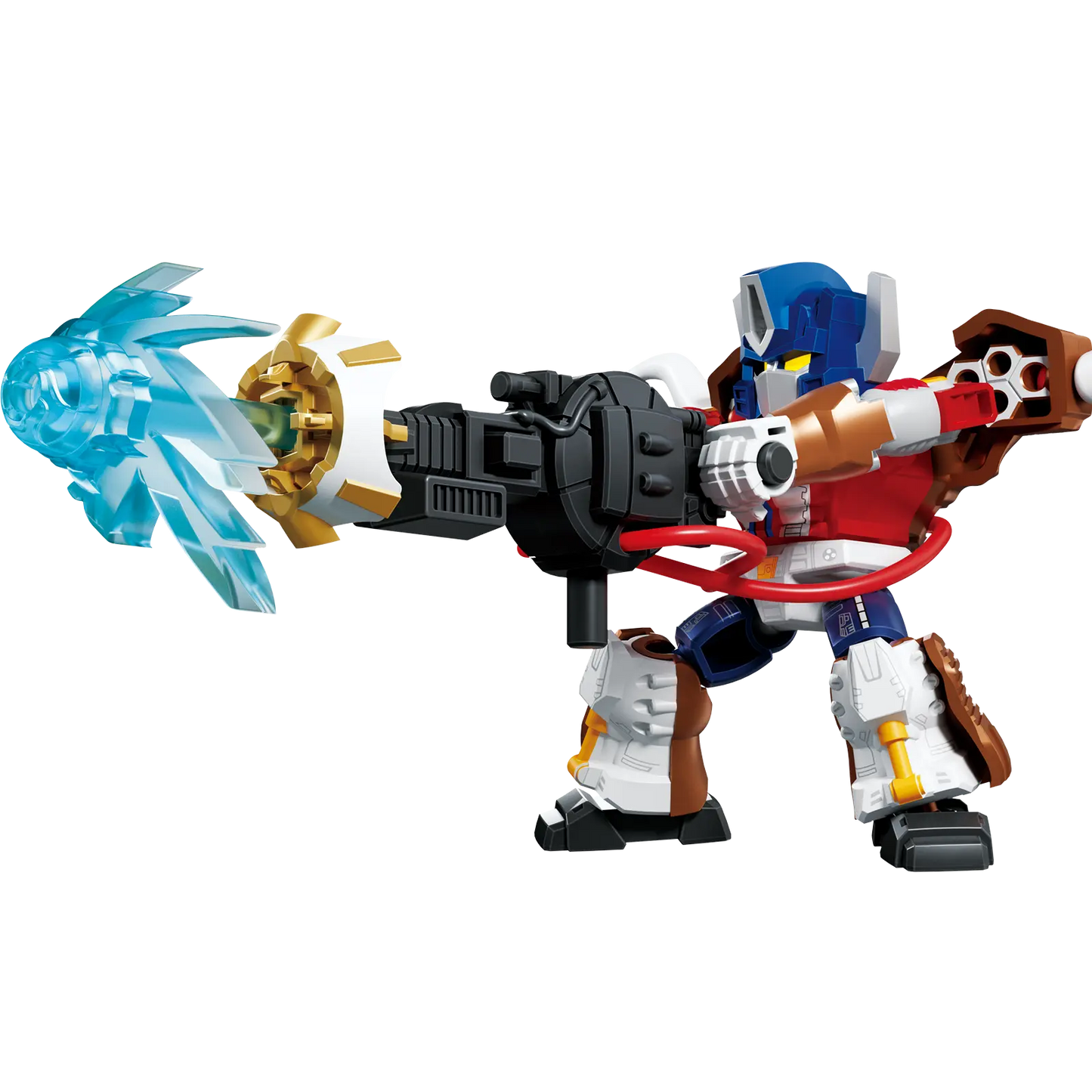 Blokees Transformers Defender Version 07 Power of the Beast action figure with intricate robot details and vibrant colors.
