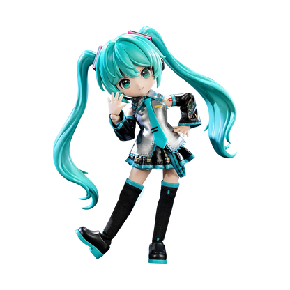 Blokees DaaLaMode Series Hatsune Miku official outfit costume featuring vibrant teal and black details with intricate design.