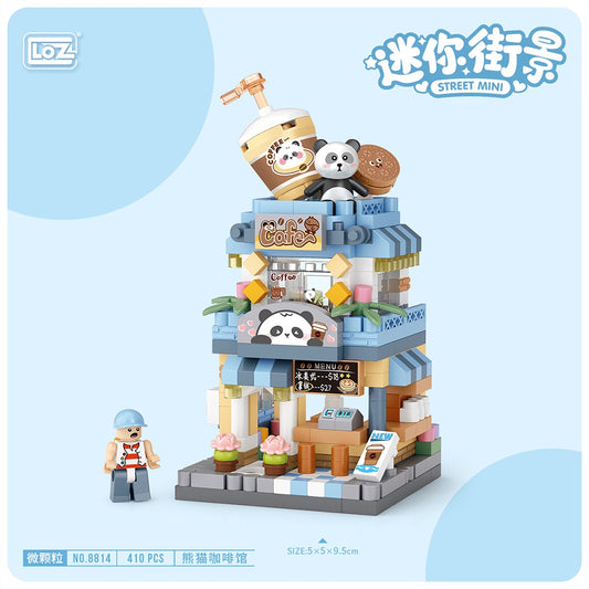 LOZ 8813-8816 Street Mini Block Ice Cream Cafe Photo Flower Gift - Mojolika Brunei