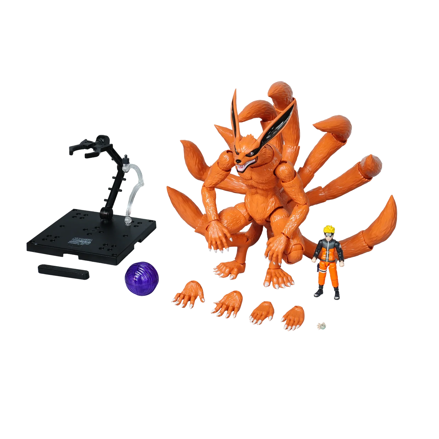 Blokees Naruto Action Edition 01 figure featuring Kurama from the Naruto anime series, detailed pose and vibrant colors.