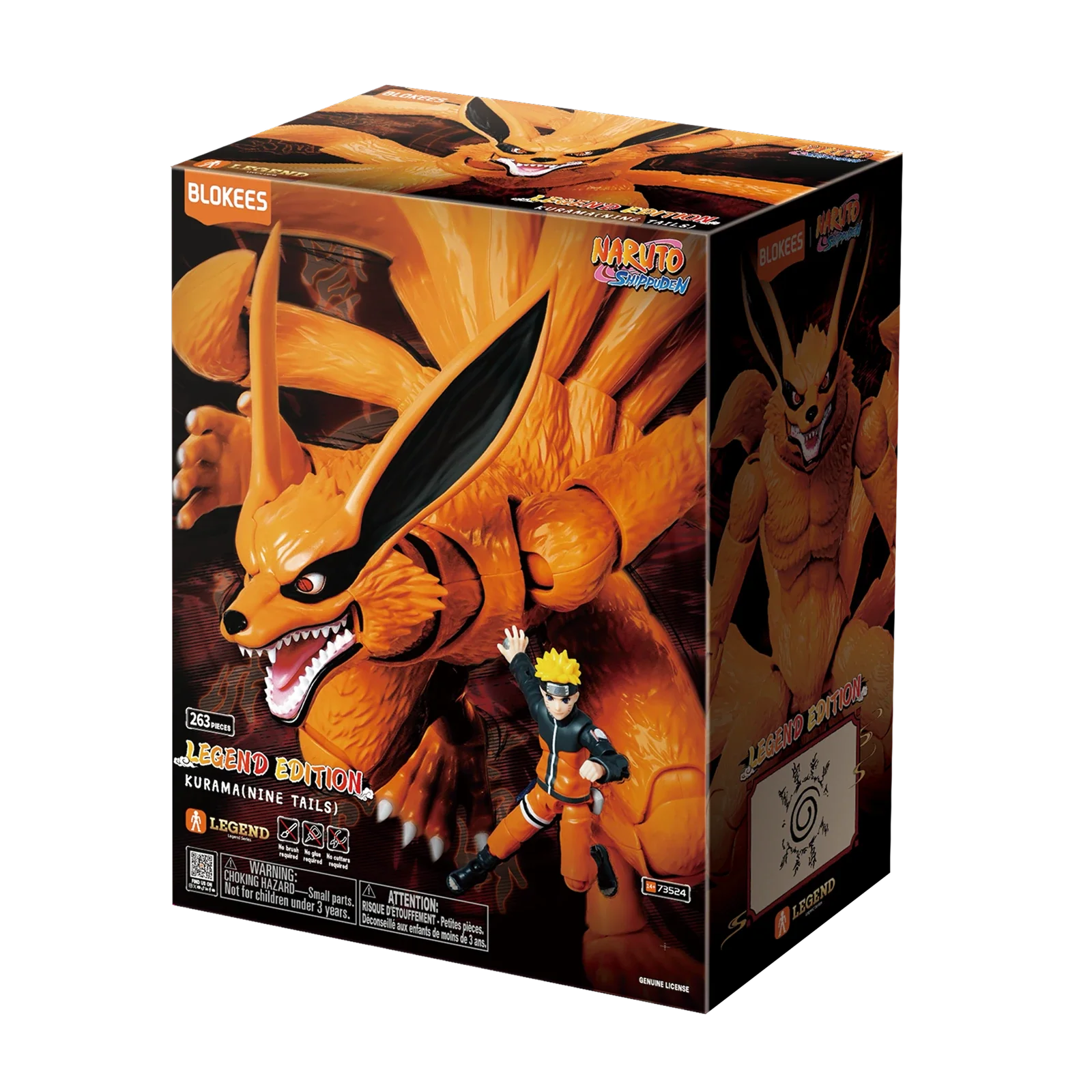 Blokees Naruto Action Edition 01 figure featuring Kurama, detailed collectible toy from the Naruto series.
