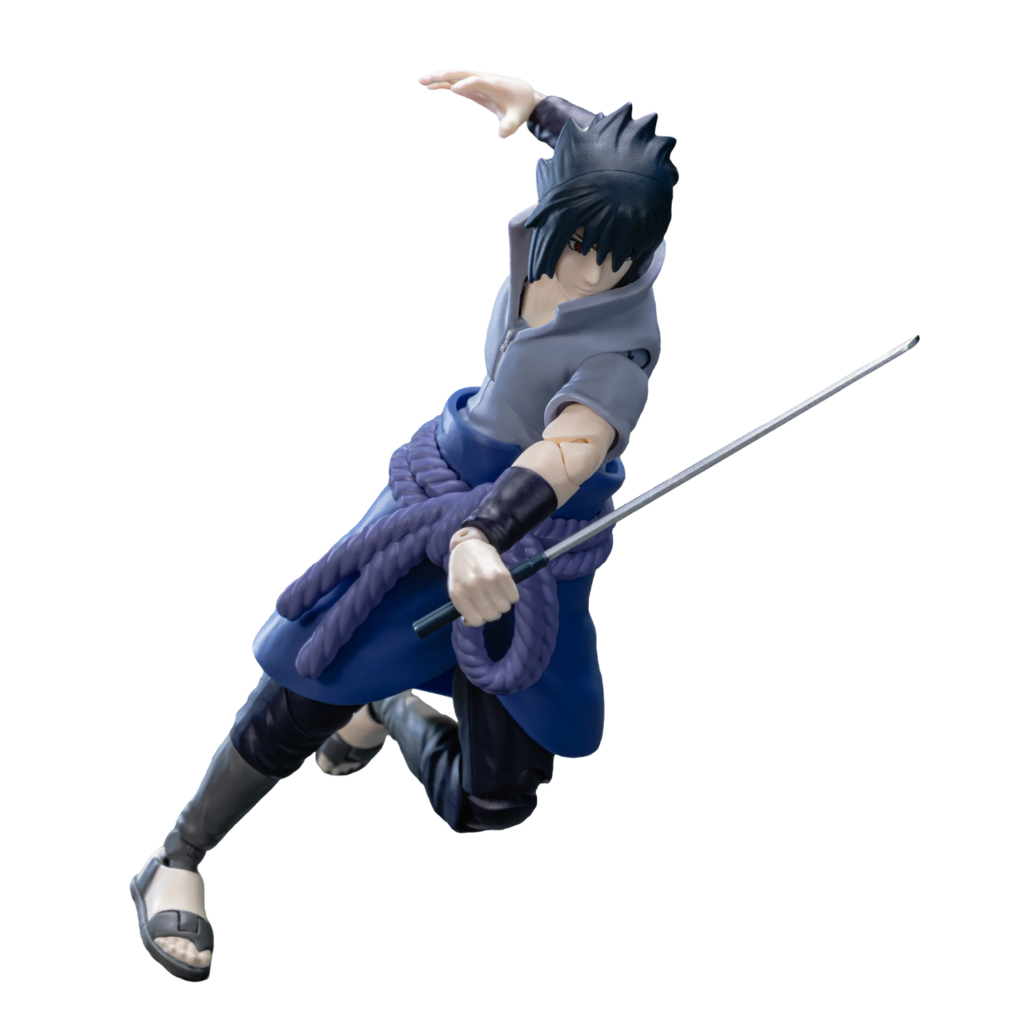 Naruto Champion Class 04 figure of Sasuke Uchiha by Blokees, detailed action pose, collectible anime character toy.