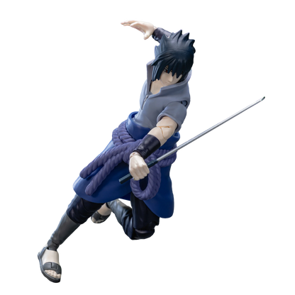 Naruto Champion Class 04 figure of Sasuke Uchiha by Blokees, detailed action pose, collectible anime character toy.