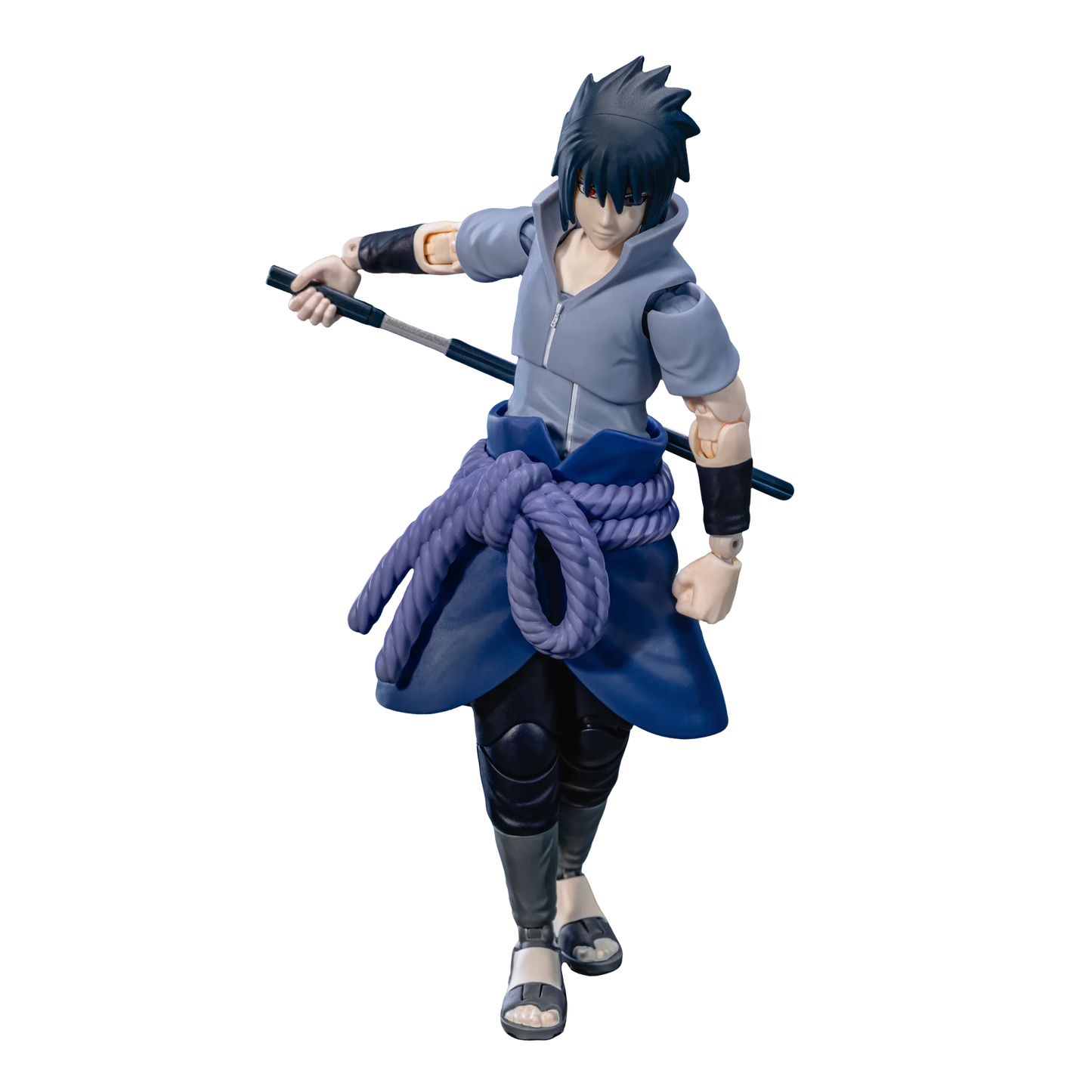 Naruto Champion Class 04 Blokees figure of Sasuke Uchiha with detailed costume and pose, showcasing his iconic character features.