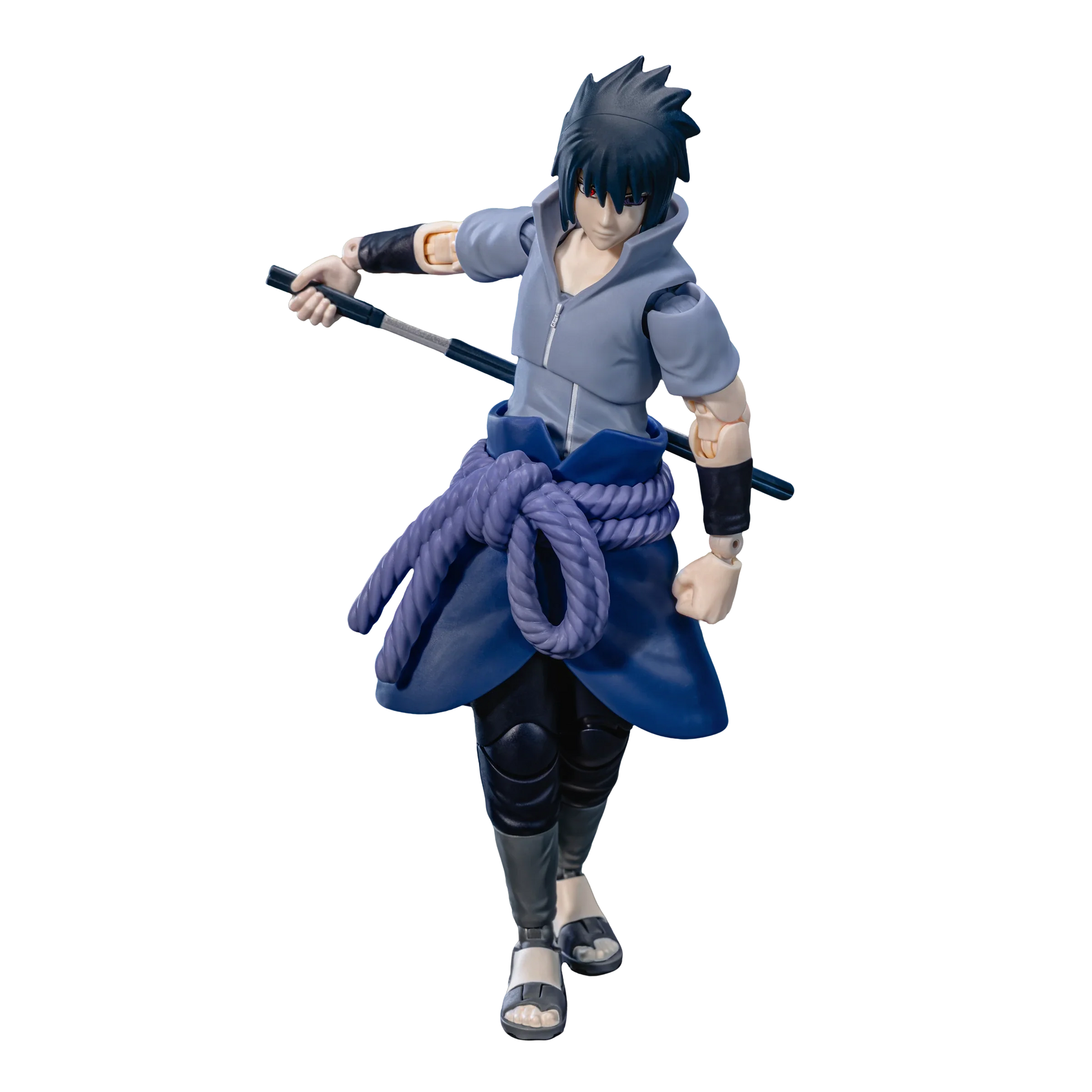Naruto Champion Class 04 Blokees figure of Sasuke Uchiha with detailed costume and pose, showcasing his iconic character features.