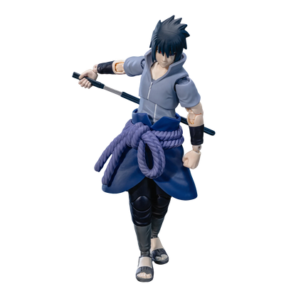 Naruto Champion Class 04 Blokees figure of Sasuke Uchiha with detailed costume and pose, showcasing his iconic character features.
