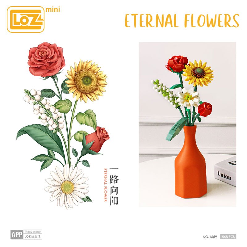 LOZ 1657-1659 Eternal Flowers and Vases