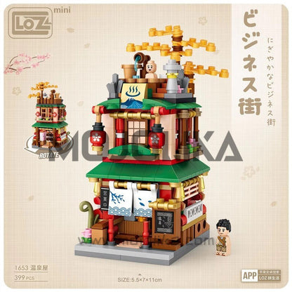 LOZ 1653-1656 Japanese Style Shop Stall Hot Spring Ramen Kimono Matcha