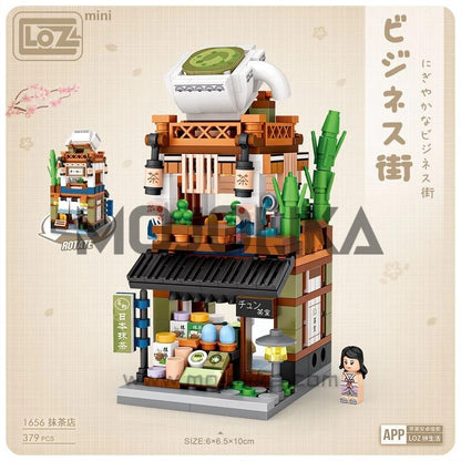 LOZ 1653-1656 Japanese Style Shop Stall Hot Spring Ramen Kimono Matcha