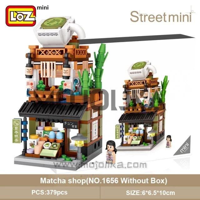 LOZ 1653-1656 Japanese Style Shop Stall Hot Spring Ramen Kimono Matcha