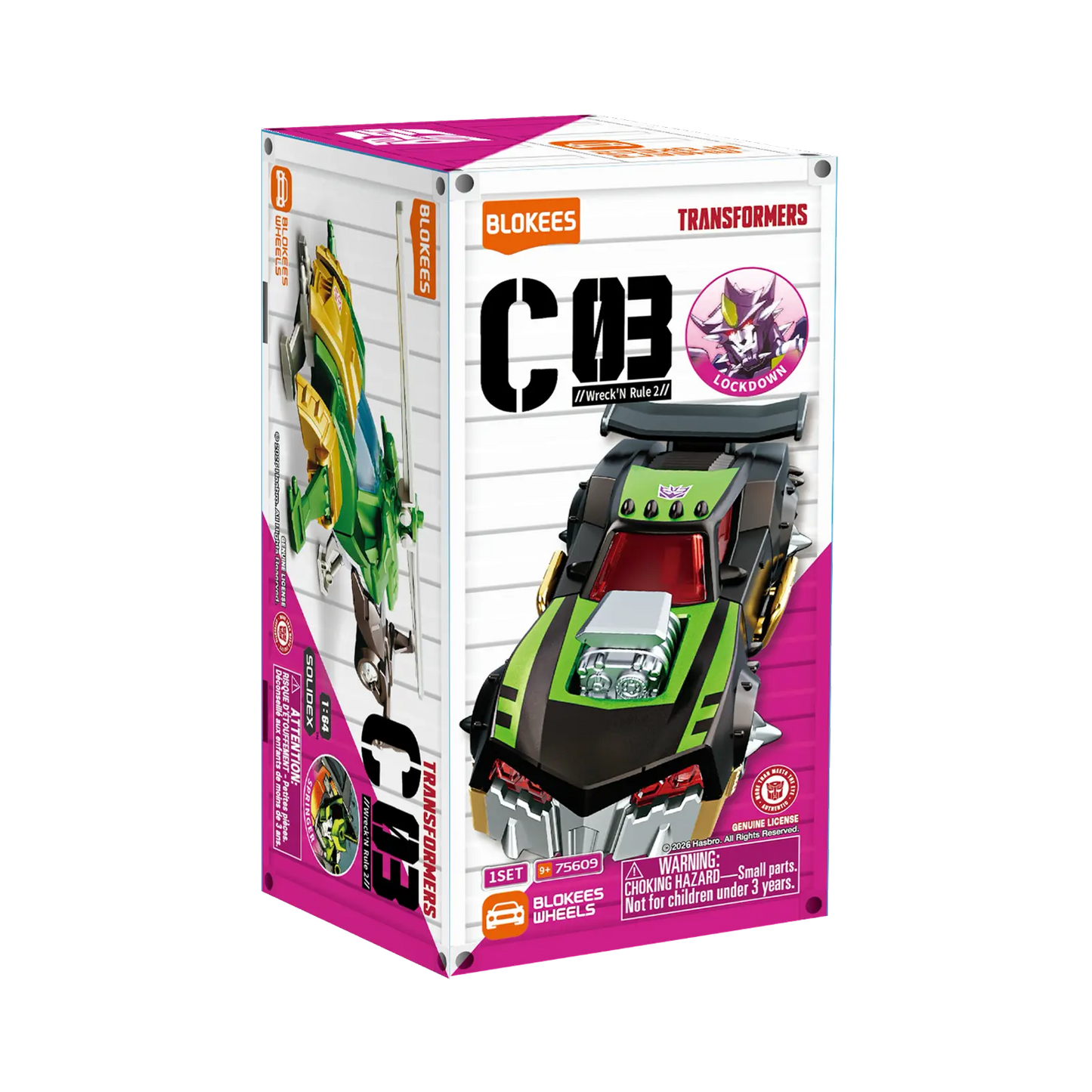 Blokees Transformers C03 Wreck'N Rule 2 wheel featuring detailed design and vibrant colors for action figure customization.