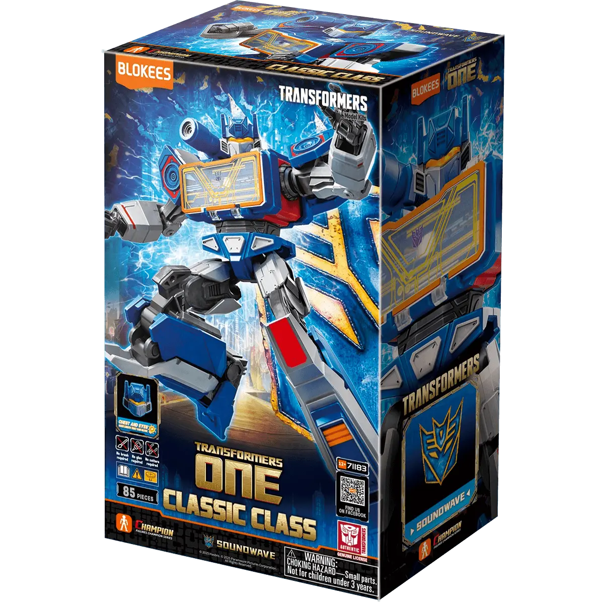 Transformers Classic Class 17 Soundwave figure by Blokees, showcasing detailed design and vibrant colors in action pose.