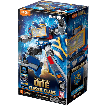 Transformers Classic Class 17 Soundwave figure by Blokees, showcasing detailed design and vibrant colors in action pose.