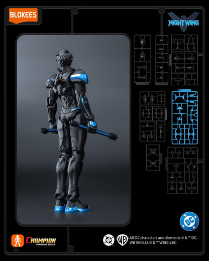 Blokees DC Classic Class 03 Nightwing Champion Class collectible figure standing in a dynamic pose.