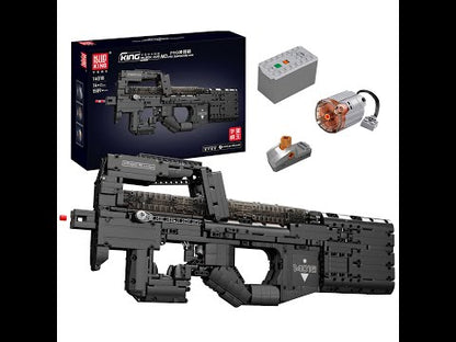 Mould King 14018 P90 Submachine Gun with Motor 1589 pcs